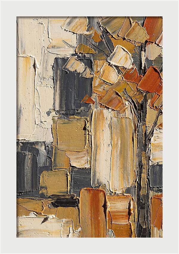 Autumn Tree In Palette Knife Style
