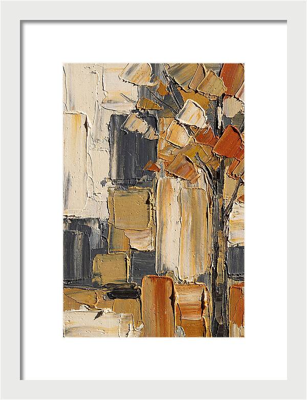 Autumn Tree In Palette Knife Style