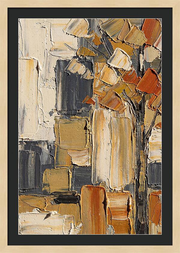 Autumn Tree In Palette Knife Style