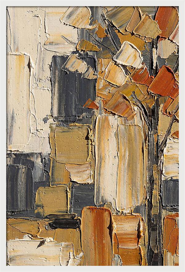 Autumn Tree In Palette Knife Style