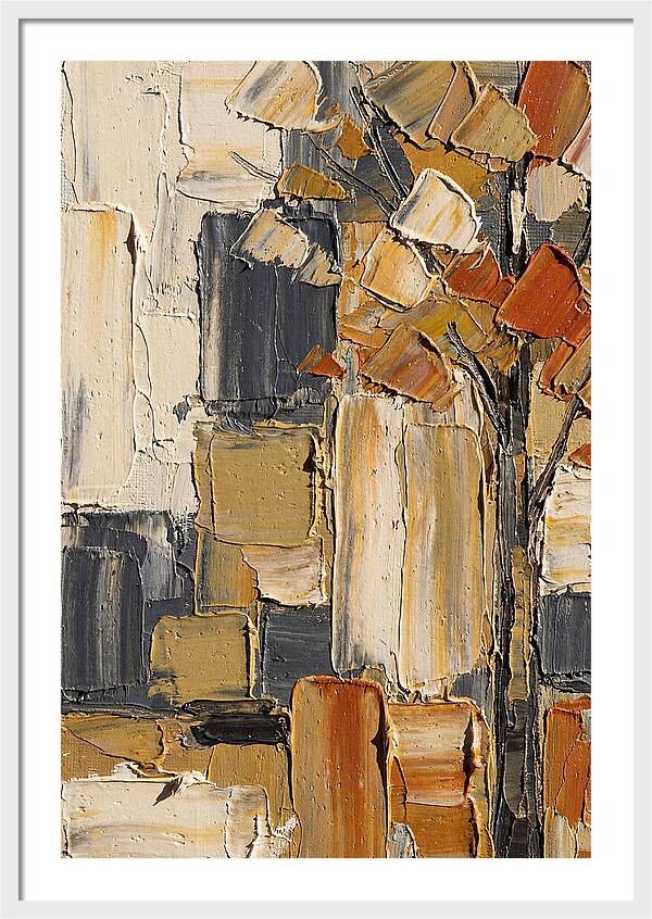 Autumn Tree In Palette Knife Style
