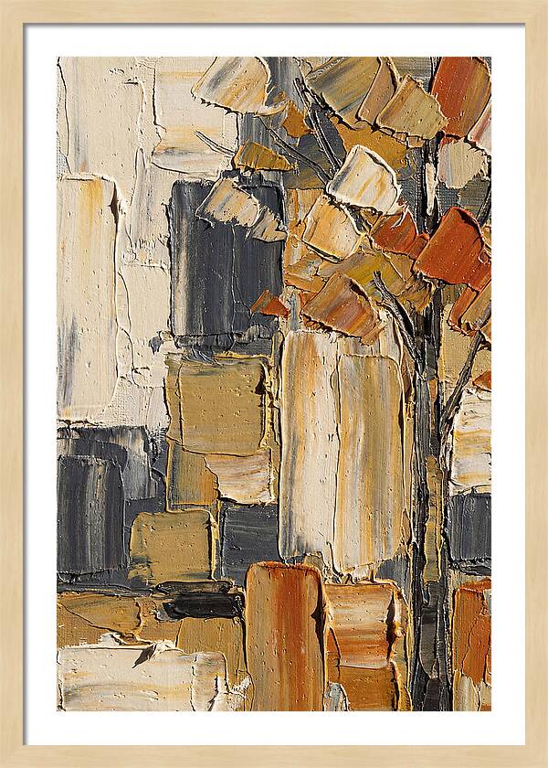 Autumn Tree In Palette Knife Style