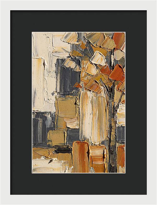 Autumn Tree In Palette Knife Style