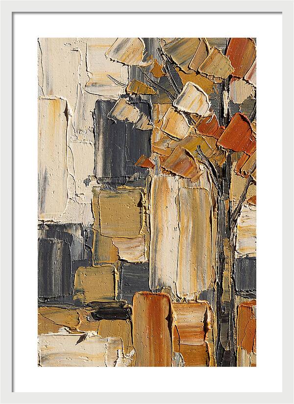Autumn Tree In Palette Knife Style