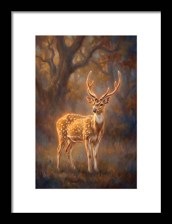Axis Deer In Forest
