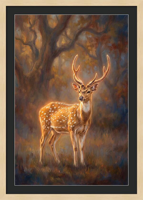 Axis Deer In Forest