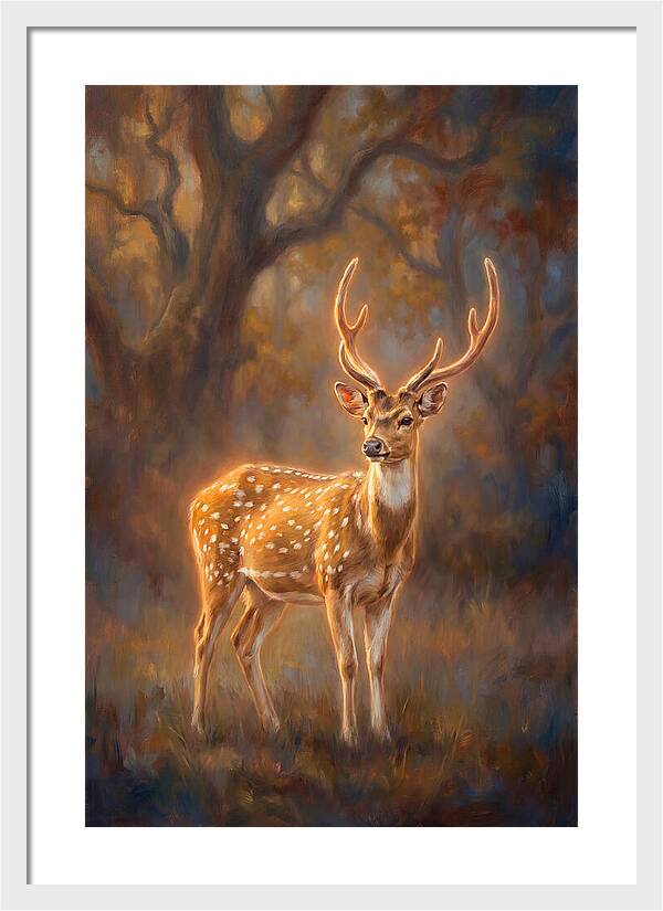 Axis Deer In Forest