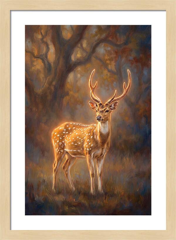 Axis Deer In Forest