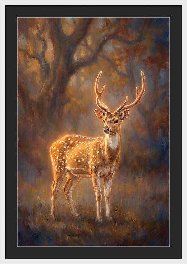 Axis Deer In Forest