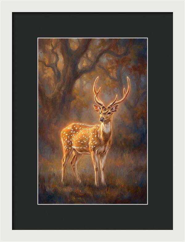 Axis Deer In Forest