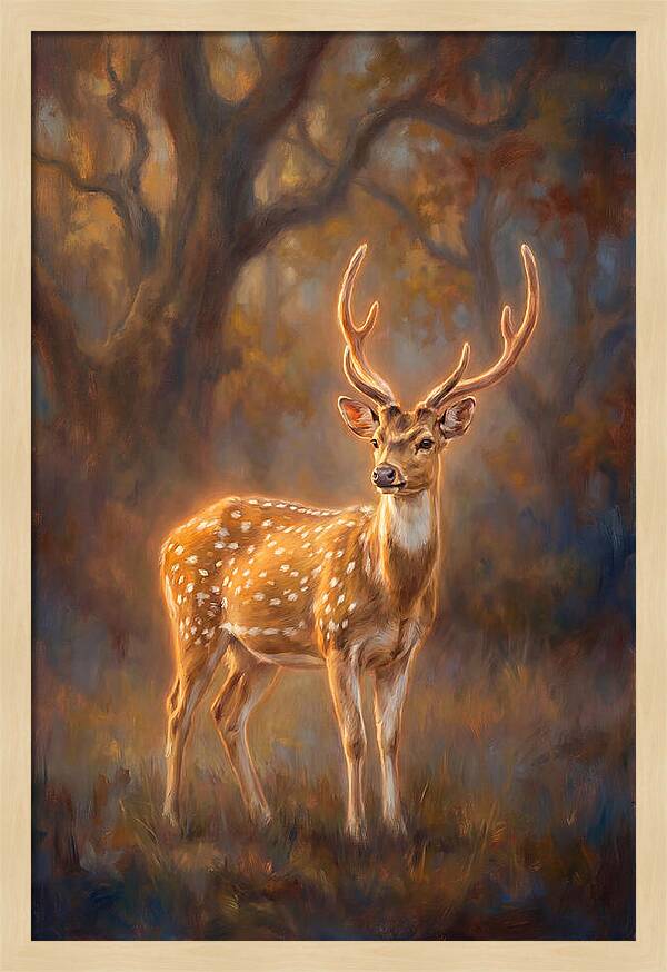 Axis Deer In Forest