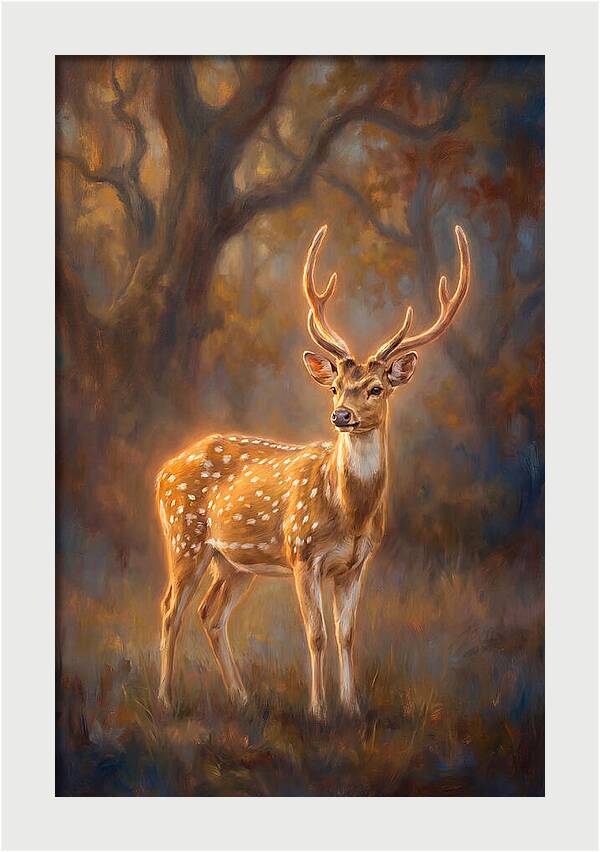 Axis Deer In Forest