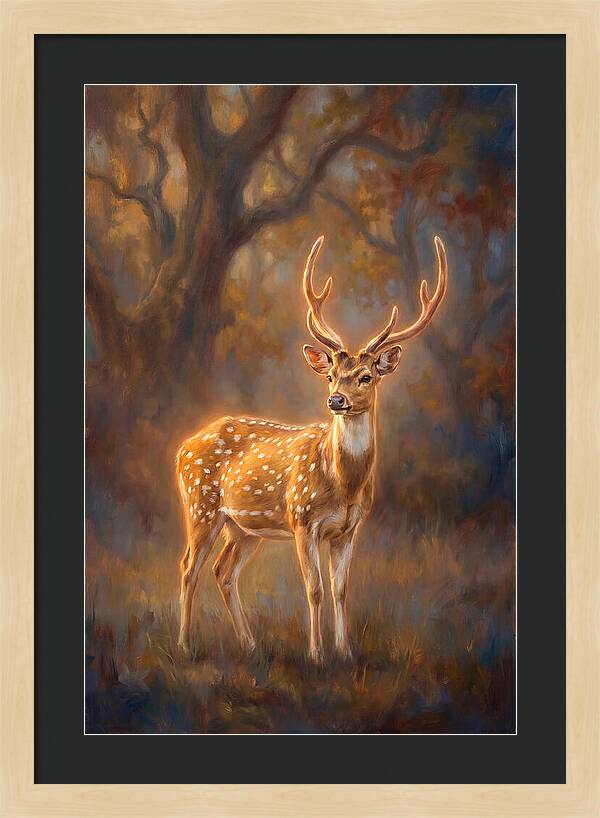 Axis Deer In Forest