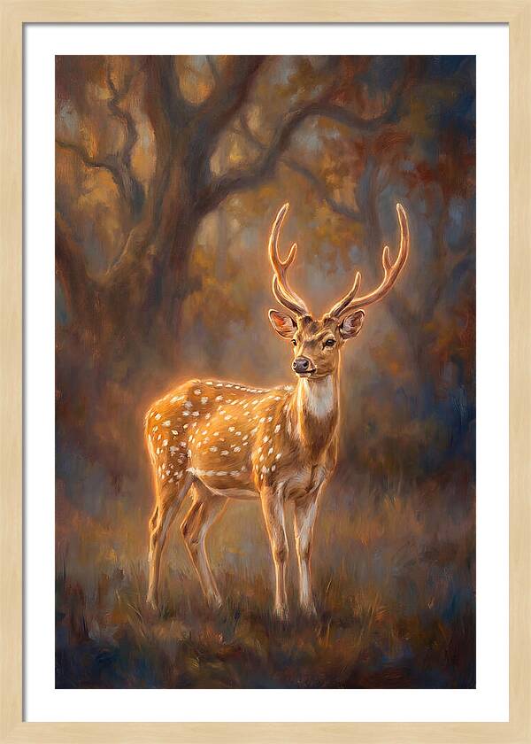 Axis Deer In Forest