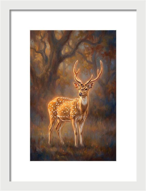 Axis Deer In Forest