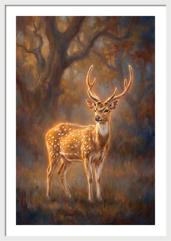 Axis Deer In Forest