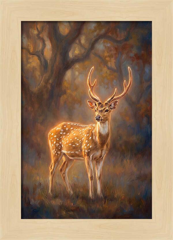 Axis Deer In Forest