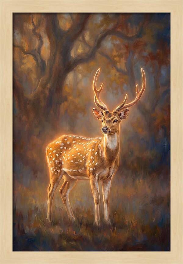 Axis Deer In Forest