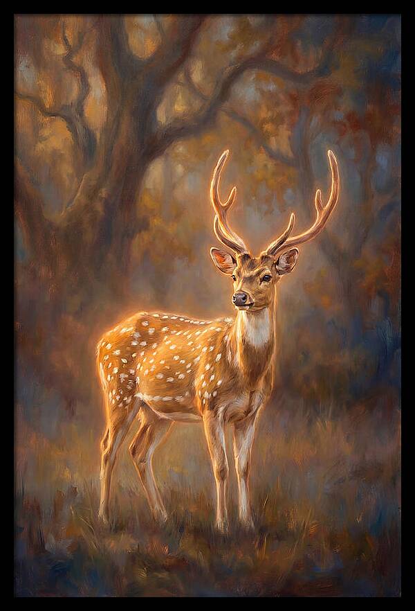 Axis Deer In Forest