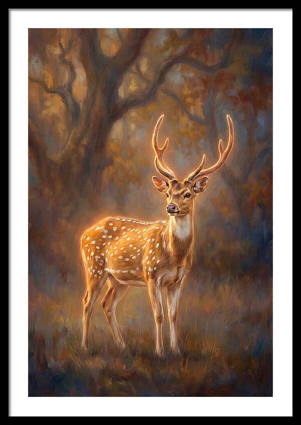 Axis Deer In Forest