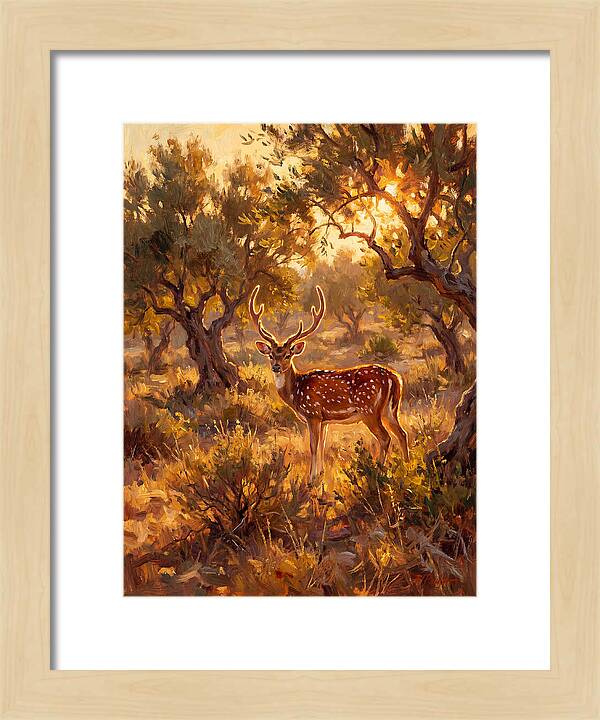 Axis Deer In Golden Light