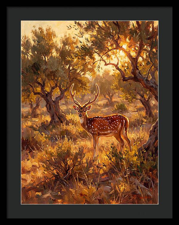 Axis Deer In Golden Light