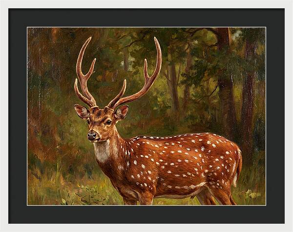 Axis Deer In Natural Habitat