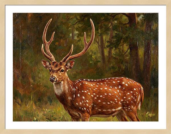 Axis Deer In Natural Habitat