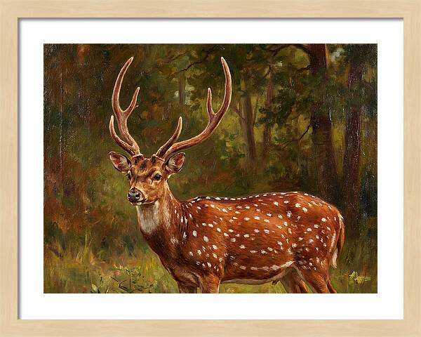 Axis Deer In Natural Habitat