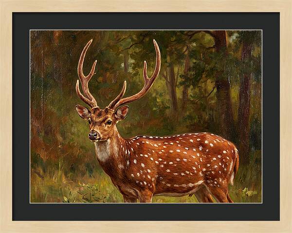 Axis Deer In Natural Habitat