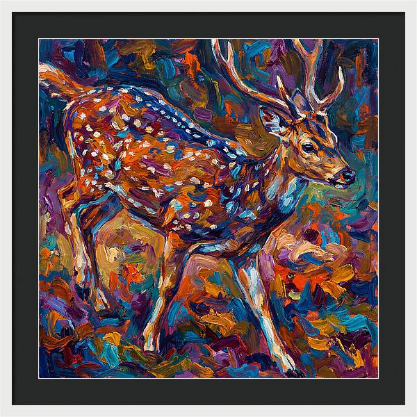 Axis Deer In Vibrant Colors