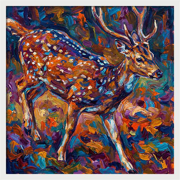 Axis Deer In Vibrant Colors
