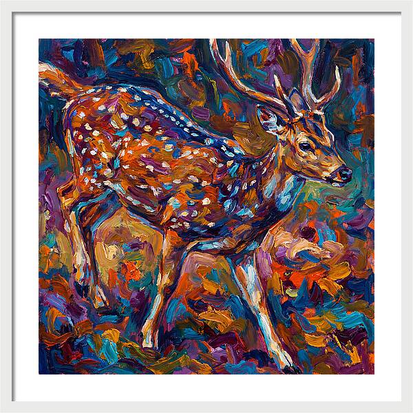 Axis Deer In Vibrant Colors