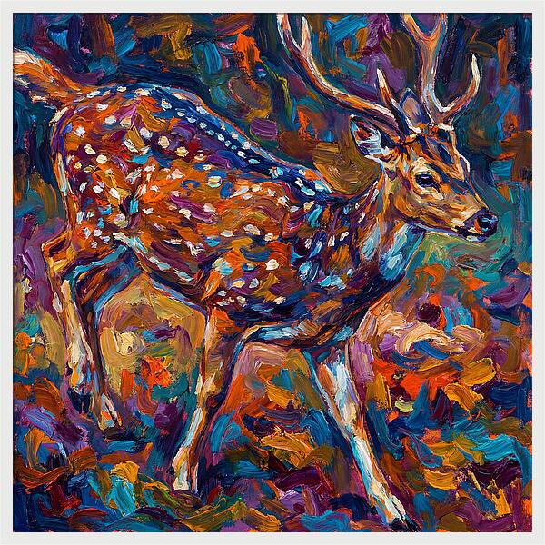 Axis Deer In Vibrant Colors