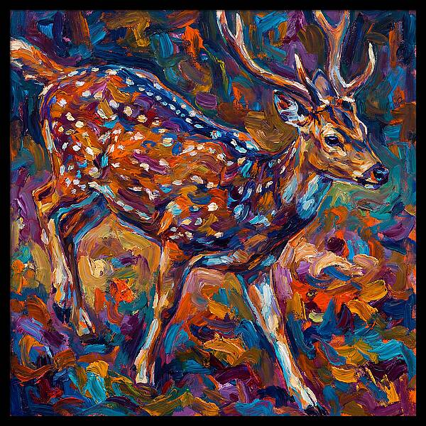 Axis Deer In Vibrant Colors