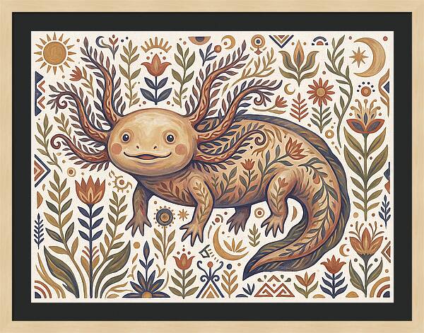 Axolotl Folk Art