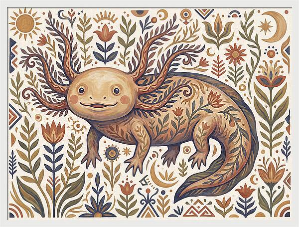 Axolotl Folk Art
