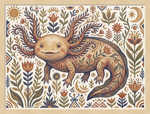 Axolotl Folk Art