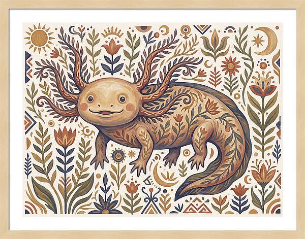 Axolotl Folk Art