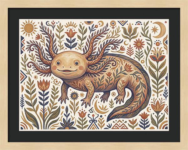 Axolotl Folk Art