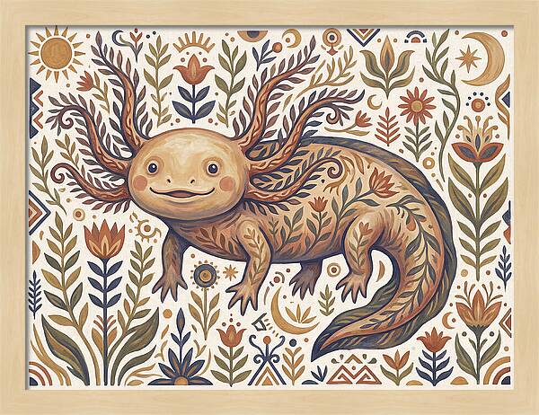 Axolotl Folk Art