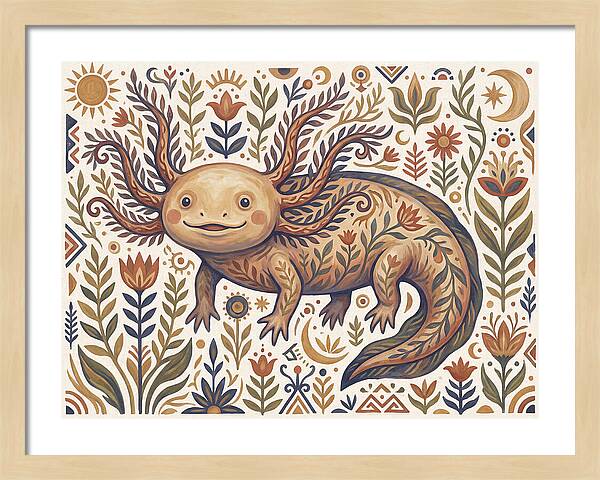 Axolotl Folk Art