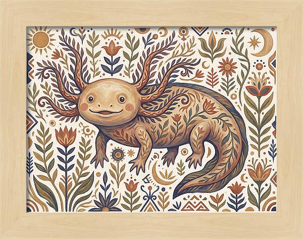 Axolotl Folk Art