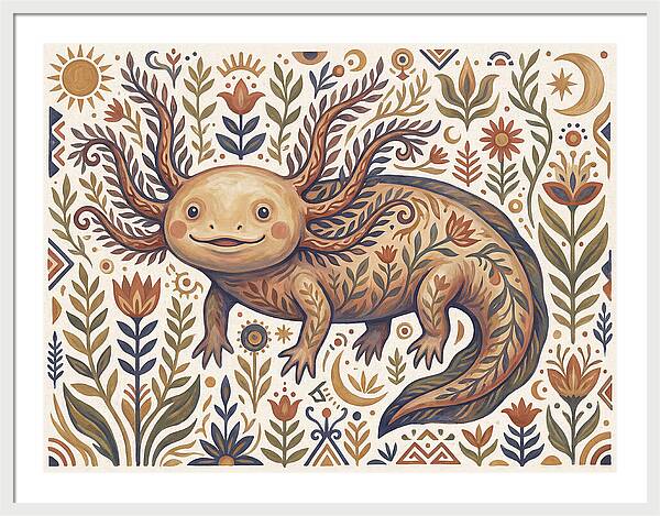 Axolotl Folk Art