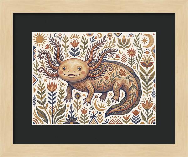 Axolotl Folk Art