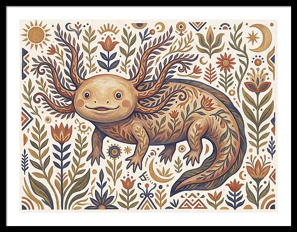 Axolotl Folk Art