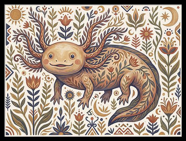 Axolotl Folk Art