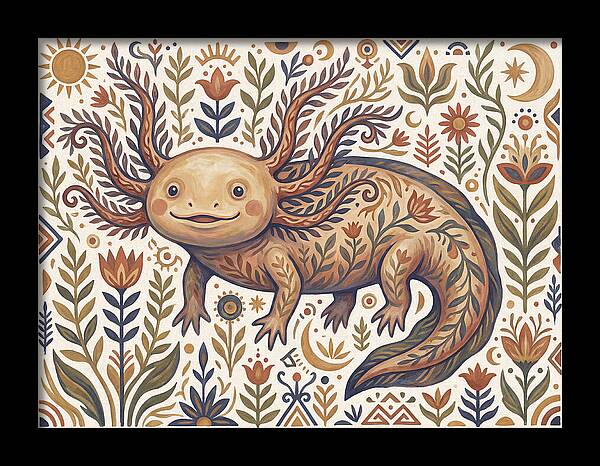 Axolotl Folk Art