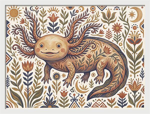 Axolotl Folk Art