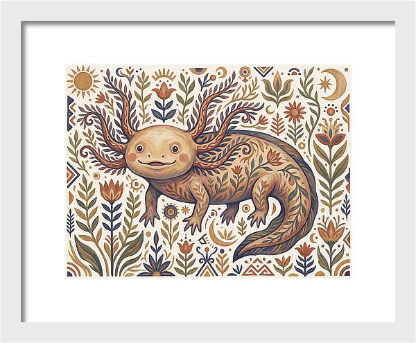 Axolotl Folk Art